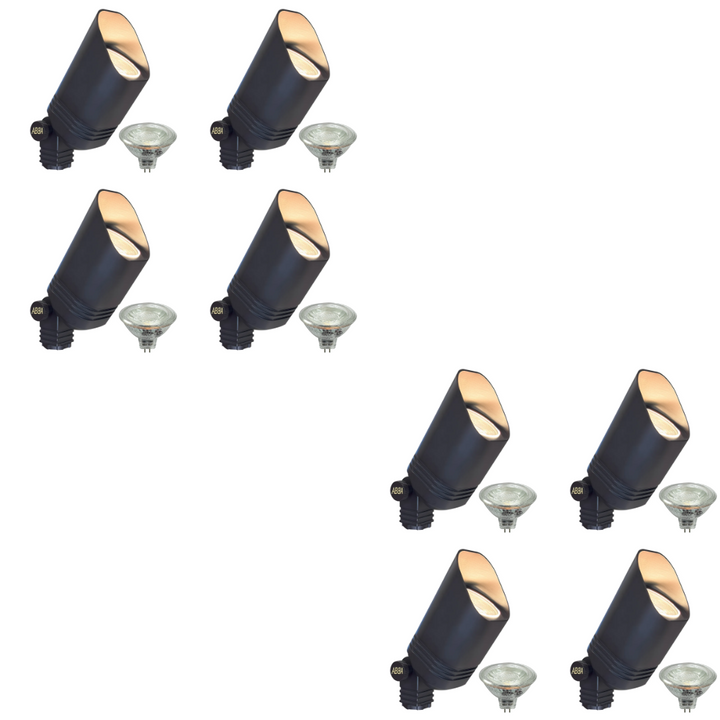 SPB03 4x/8x/12x Package Low Voltage LED Outdoor Landscape Cast Brass Spotlight with 5W 3000K Bulb