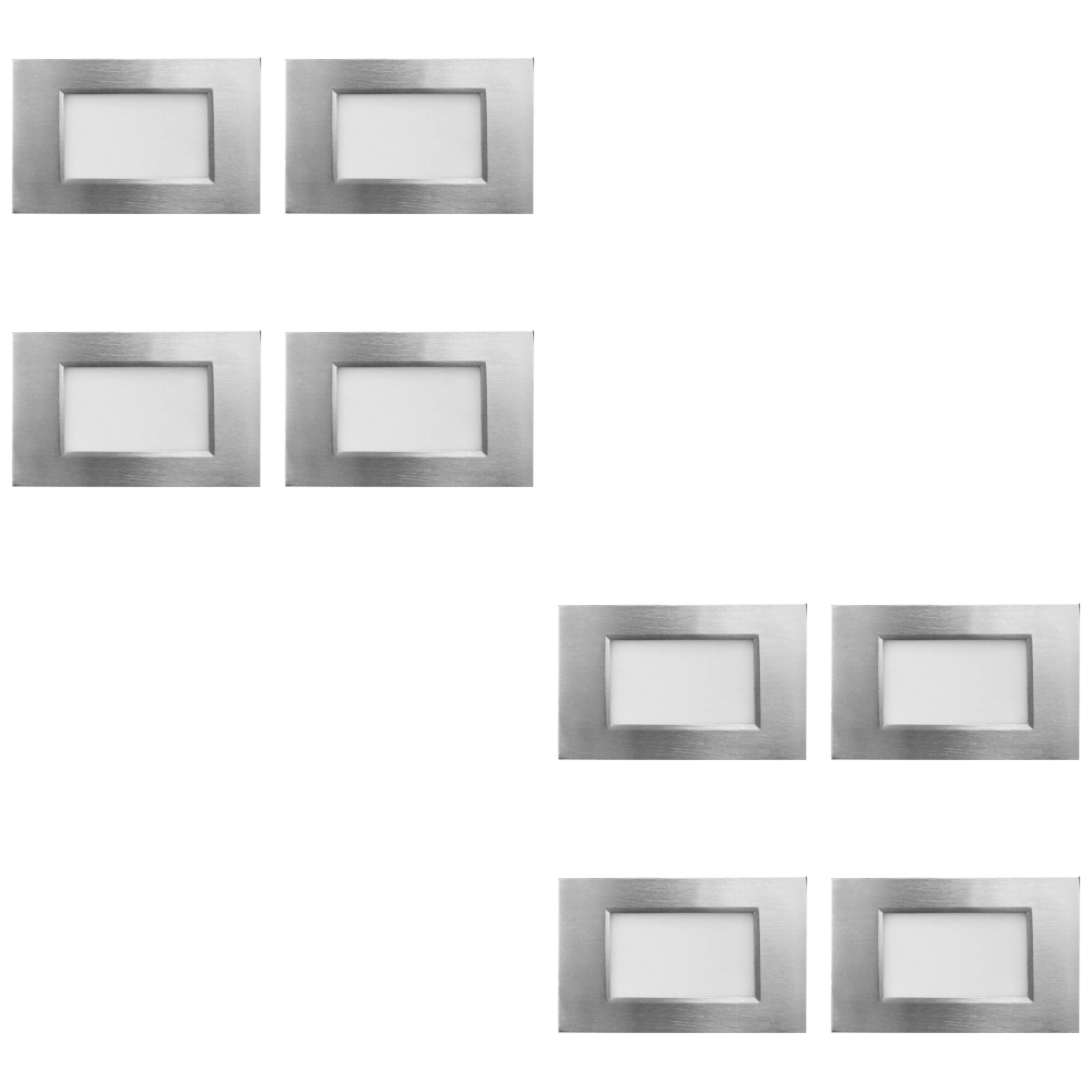 STA10 4x/8x/12x Package 3.5W 12V Low Voltage 3CCT Rectangular Waterproof Horizontal LED Aluminum Stair Step Light Fixture