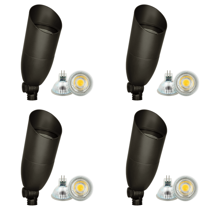 SPB13 4x/8x/12x Package 3W-12W Adjustable LED Low Voltage Outdoor Landscape Lighting Bullet Style Spotlight
