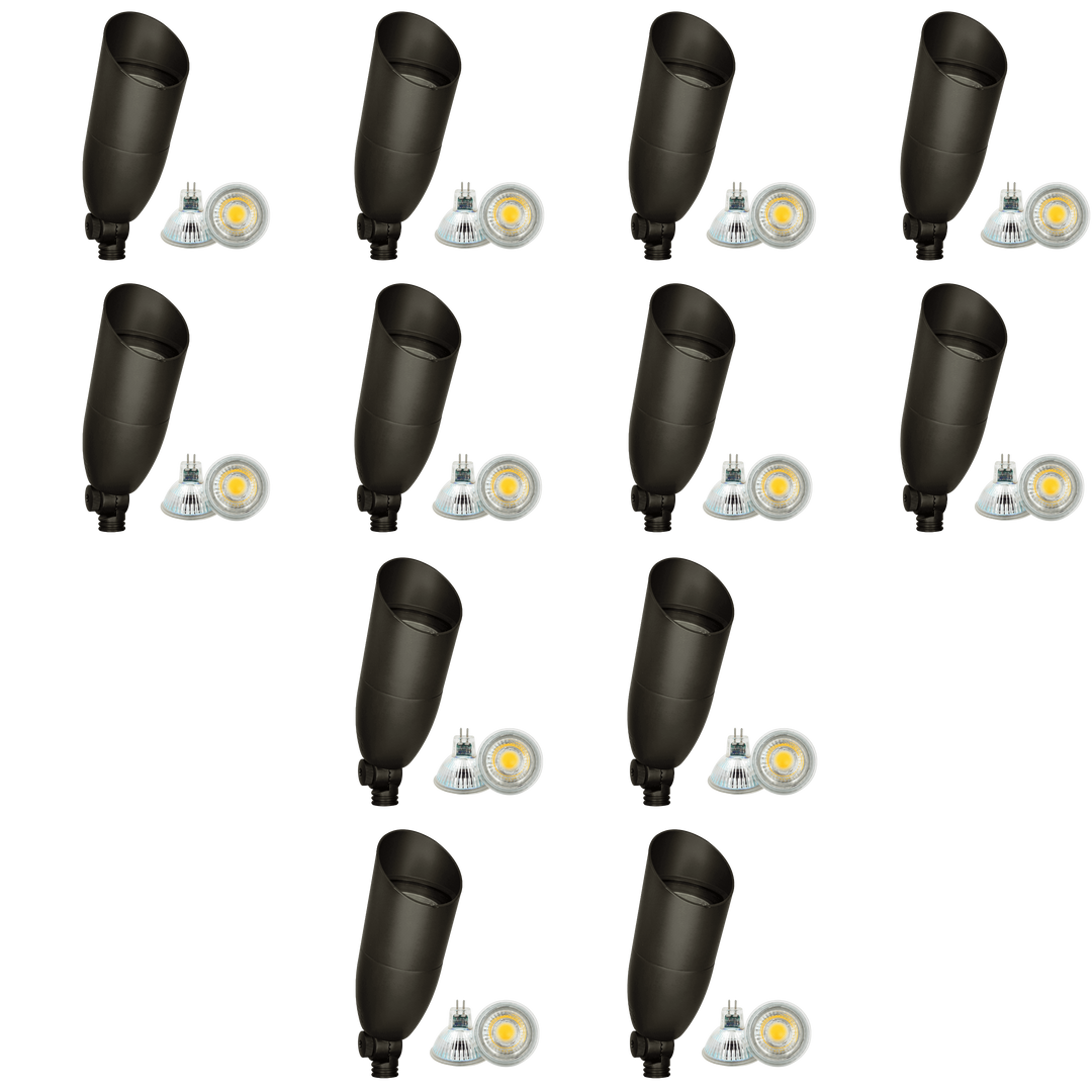 SPB13 4x/8x/12x Package 3W-12W Adjustable LED Low Voltage Outdoor Landscape Lighting Bullet Style Spotlight