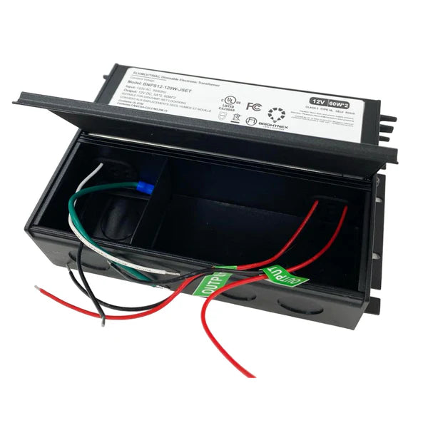 TSDC02 12V/24V DC Low Voltage Dimmable Junction Box Transformers UL Listed LED Driver Outdoor Rated