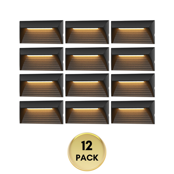 STLA13 Low Voltage 2W 12V LED Landscape Deck Light, Outdoor Retaining Wall Lights, IP65 Waterproof Step Lights, for Stair Lighting and Yard Patio Pathway Walkway (3000K)