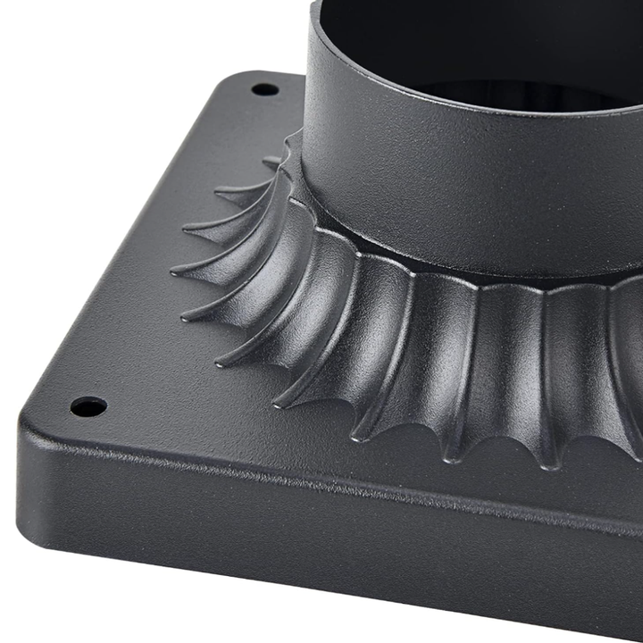 Outdoor Pier Post Light Mount Cast Aluminum Matte Black for 3" Poles and Posts