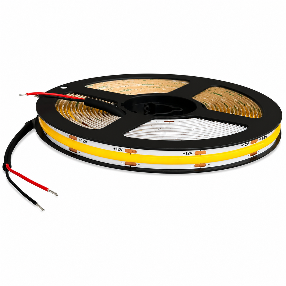 Outdoor Landscape Lighting LED 12V Low Voltage SLD12 DC12V 16ft IP20 320LED/M Dotless Single Color Linear 3.1W/ft for 8mm LED Strip Lights Low Voltage FCOB Tape Light