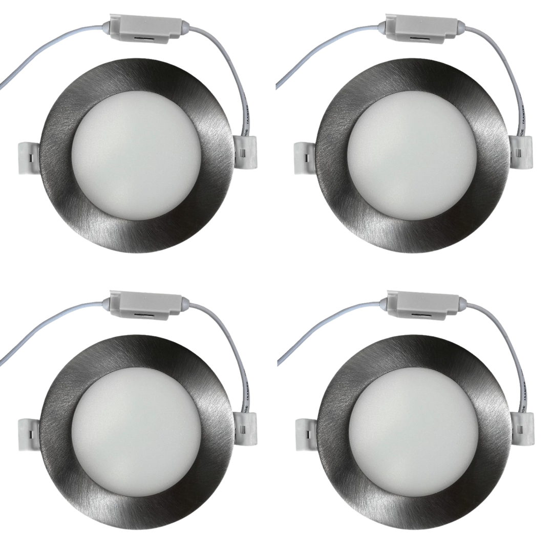 CB04 4x/8x/12x Package 10W 3CCT Dimmable Round Slim 12V LED Panel Light Low Voltage Lighting Fixture