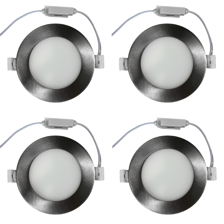 CB04 4x/8x/12x Package 10W 3CCT Dimmable Round Slim 12V LED Panel Light Low Voltage Lighting Fixture
