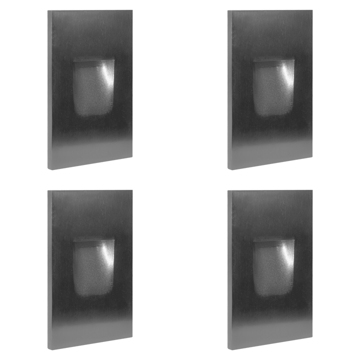STA06 4x/8x/12x Package 3.5W 3000K Warm White Integrated Rectangular Waterproof Vertical LED Stair Step Light Wall Lighting Fixture