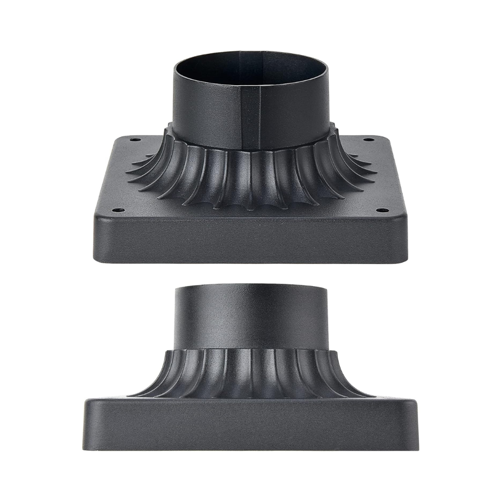 Outdoor Pier Post Light Mount Cast Aluminum Matte Black for 3" Poles and Posts