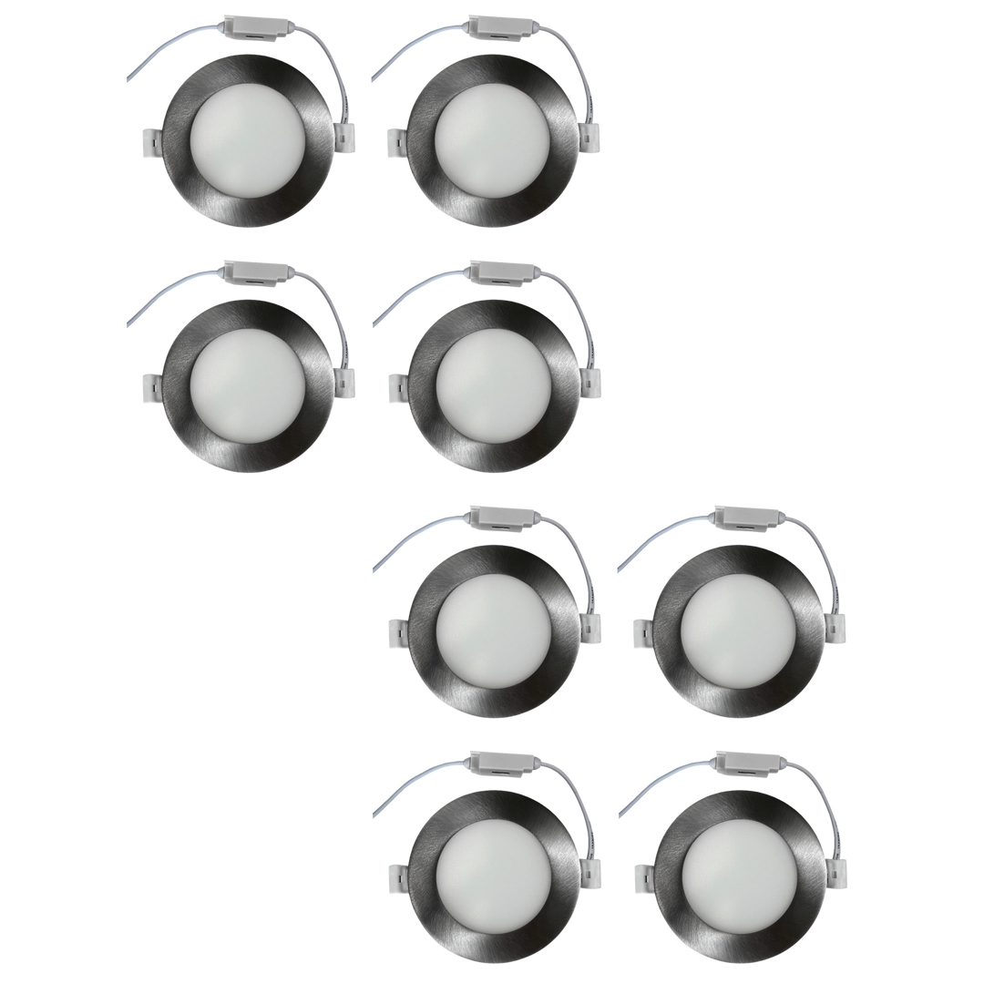 CB04 4x/8x/12x Package 10W 3CCT Dimmable Round Slim 12V LED Panel Light Low Voltage Lighting Fixture