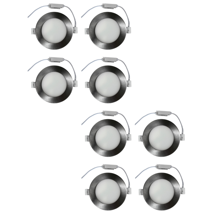 CB04 4x/8x/12x Package 10W 3CCT Dimmable Round Slim 12V LED Panel Light Low Voltage Lighting Fixture