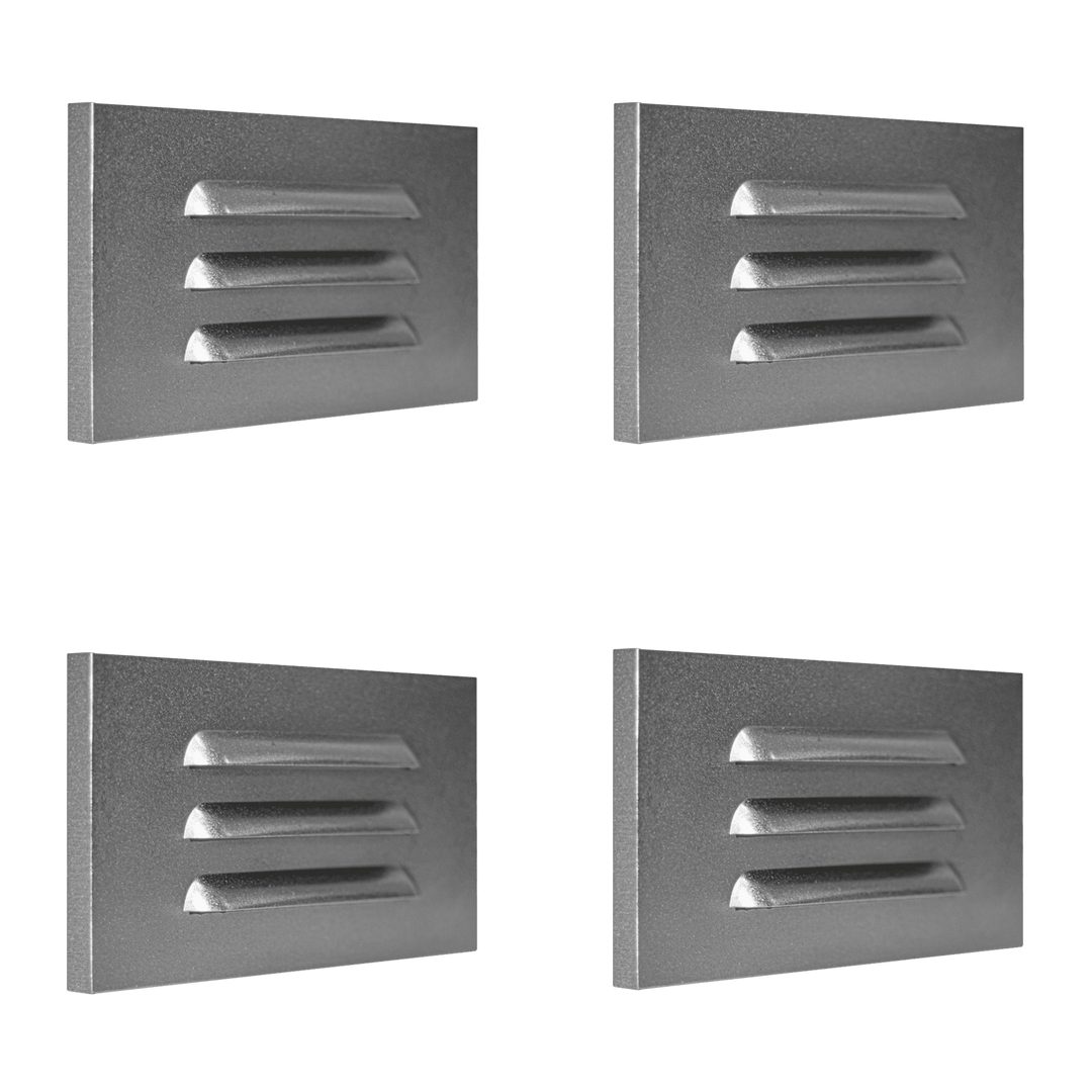 STA11 4x/8x/12x Package 3.5W 3000K Warm White Integrated Rectangular Waterproof Horizontal LED Step Light Wall Lighting Fixture