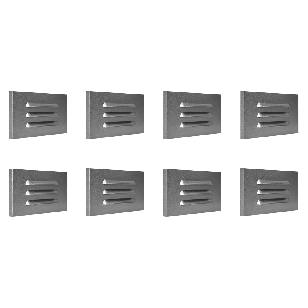 STA11 4x/8x/12x Package 3.5W 3000K Warm White Integrated Rectangular Waterproof Horizontal LED Step Light Wall Lighting Fixture