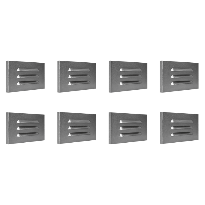 STA11 4x/8x/12x Package 3.5W 3000K Warm White Integrated Rectangular Waterproof Horizontal LED Step Light Wall Lighting Fixture