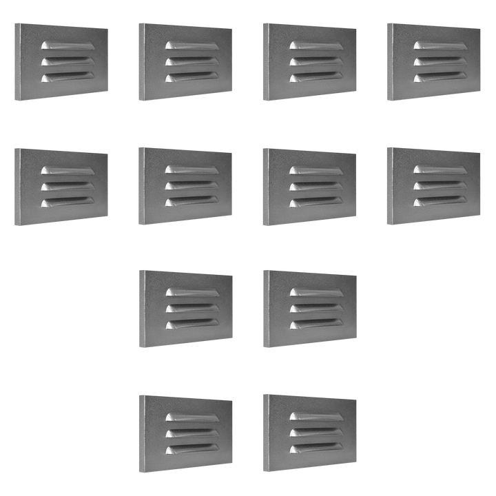 STA11 4x/8x/12x Package 3.5W Rectangular Waterproof Horizontal LED Step Light Wall Lighting Fixture