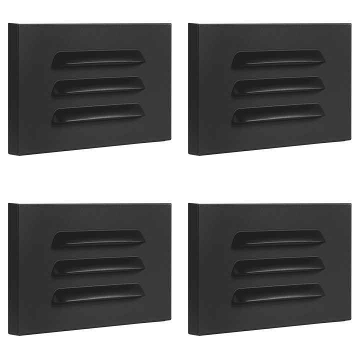 STA11 4x/8x/12x Package 3.5W 3000K Warm White Integrated Rectangular Waterproof Horizontal LED Step Light Wall Lighting Fixture