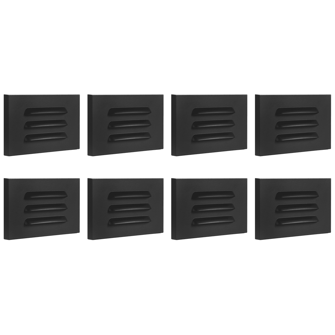 STA11 4x/8x/12x Package 3.5W 3000K Warm White Integrated Rectangular Waterproof Horizontal LED Step Light Wall Lighting Fixture