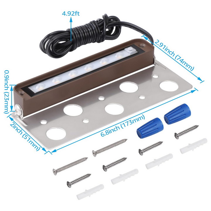ELA05 8-Pack 7 Inch 4.5W 5CCT LED Retaining Wall Lights, Hardscape Color Changing 12V Low Voltage Landscape Lights Package