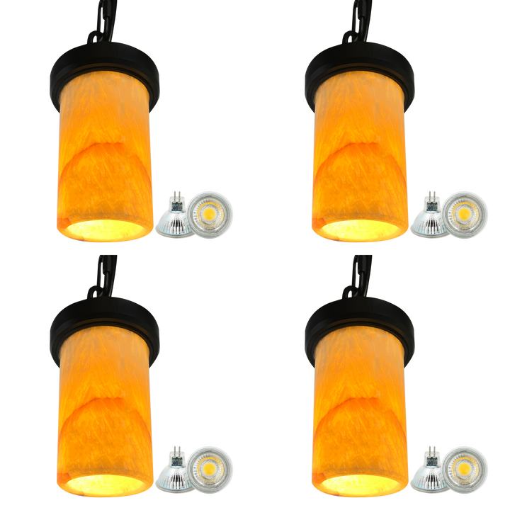 HLS70 4x/8x/12x 12V LED Low Voltage Stainless Steel Marble Cylinder Pendant Light Hanging Downlight Fixture