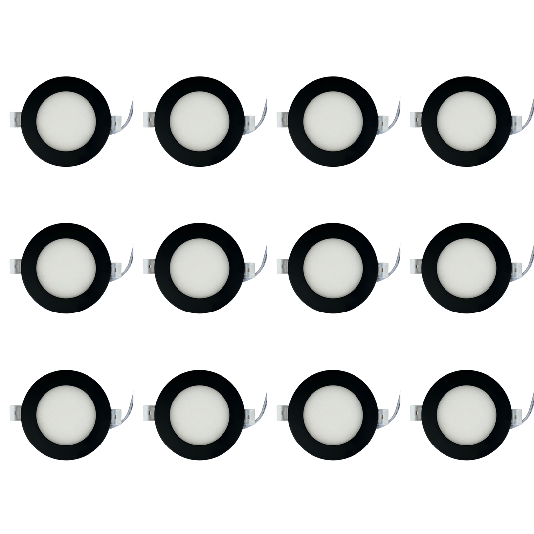 CB04 4x/8x/12x Package 10W 3CCT Dimmable Round Slim 12V LED Panel Light Low Voltage Lighting Fixture
