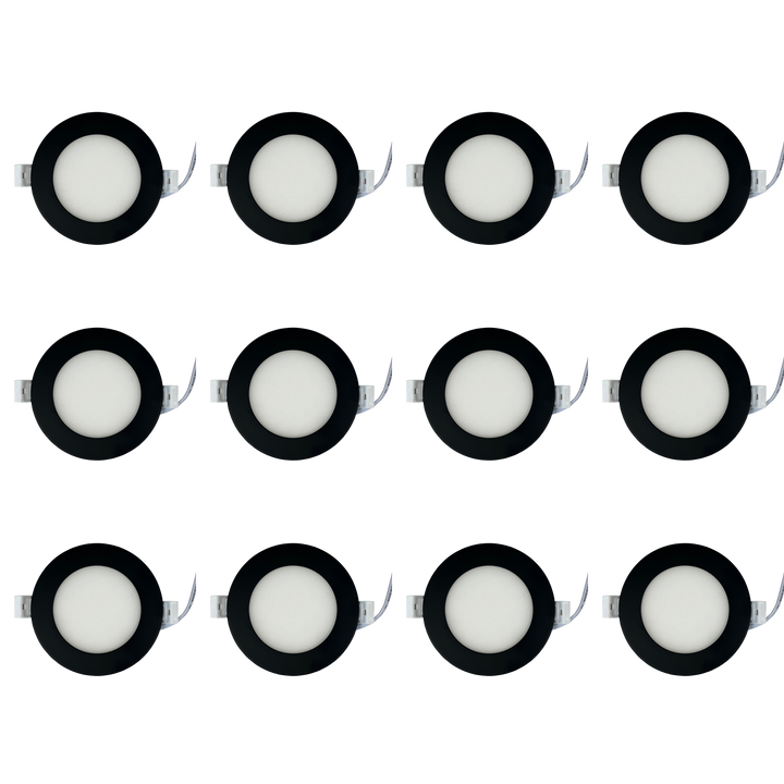 CB04 4x/8x/12x Package 10W 3CCT Dimmable Round Slim 12V LED Panel Light Low Voltage Lighting Fixture