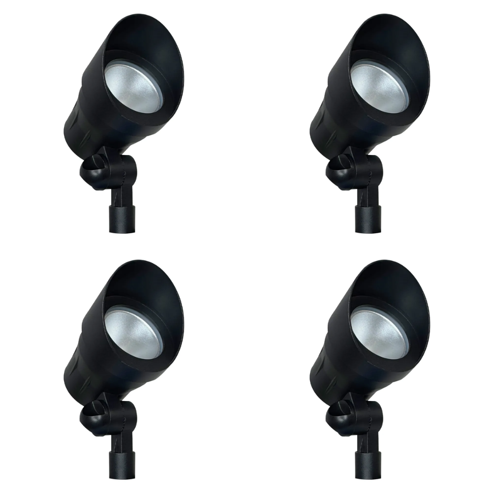 CD45 4x/8x/12x Package 12V Low Voltage Black 3000K Warm White Integrated LED Directional Up Light Outdoor Aluminum Spotlight
