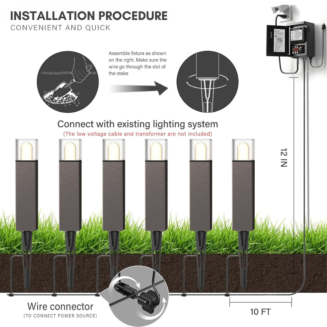 Low voltage outdoor lighting systems clearance