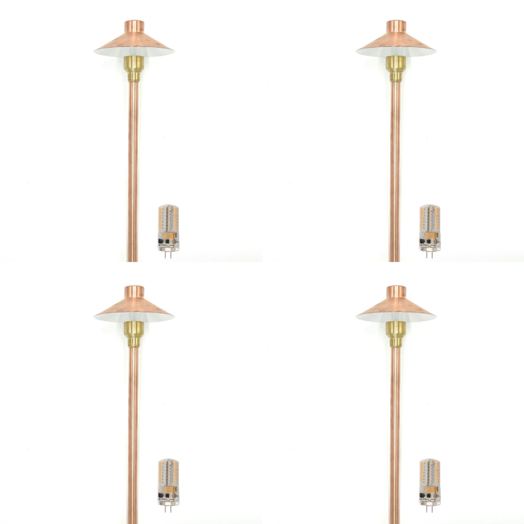 BPLP08 Tulay BH 18" Copper Path Light 4x/8x/12x G4 2W Dimmable 2700K Package Low Voltage Landscape Lighting