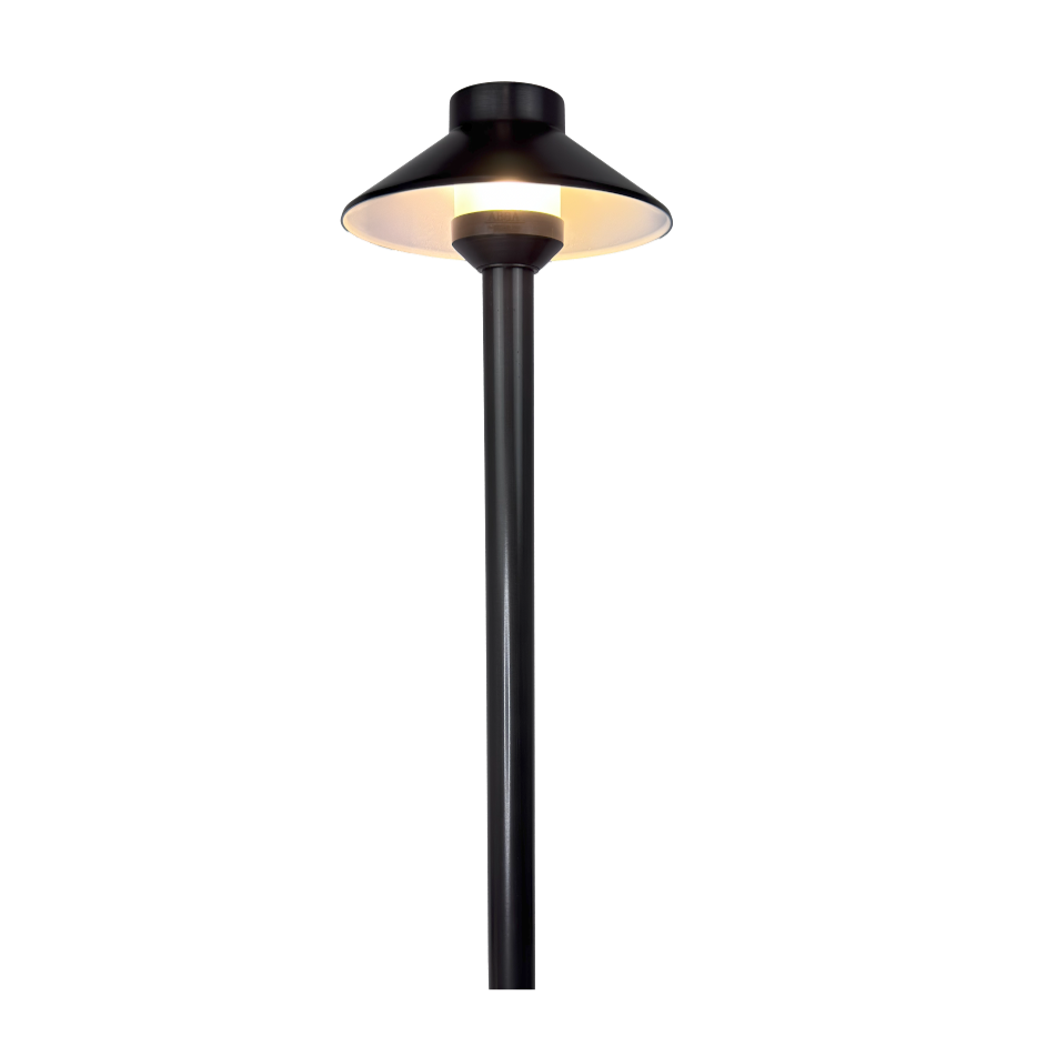 Outdoor Landscape Lighting LED 12V Low Voltage PLB02 Frosted Lens Cast Brass Path Light | 12V Low Voltage Landscape Light Lamp Ready G4 Socket