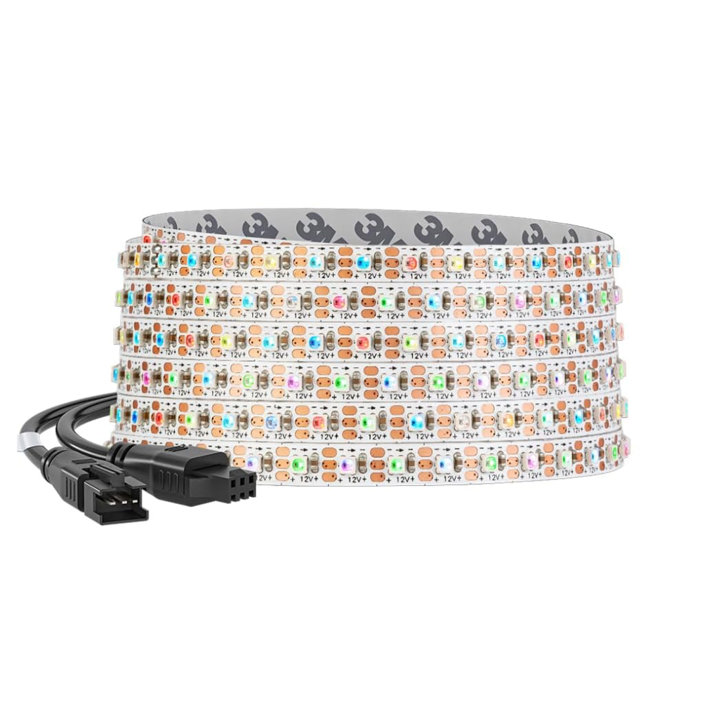 Outdoor Landscape Lighting LED 12V Low Voltage SL16 Strip Light Addressable RGB+IC WS2812B Narrow 2020SMD 5.49W/ft 5mm 16.4ft DC12V Low Voltage LED Indoor IP30 160Pixels/M 800LED SMD UL Listed Tape Light