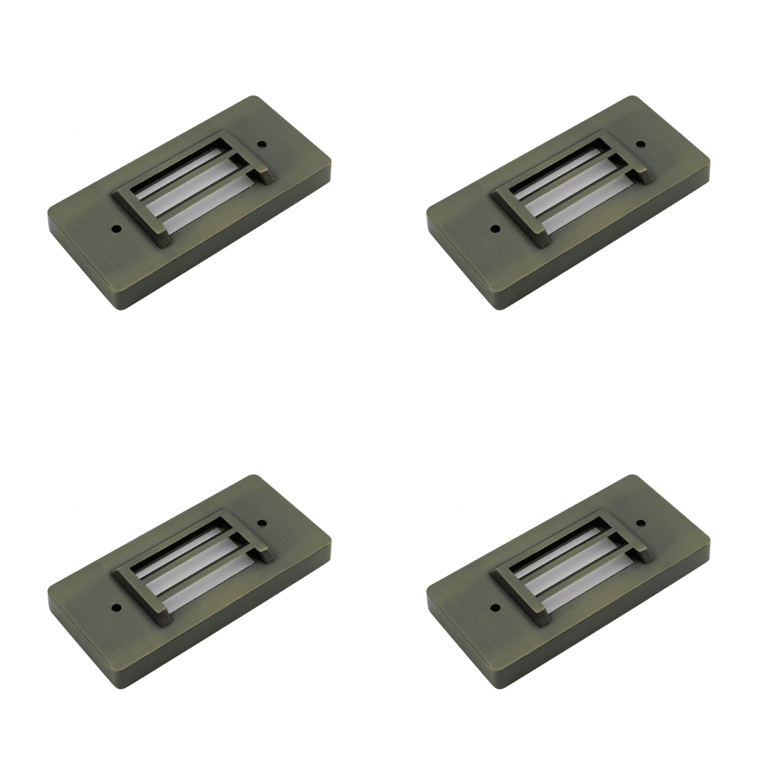 IDL01 4x/8x/12x Package Solid Brass Surface Mount 2700K Warm White Integrated LED Step Light Low Voltage Landscape Lighting