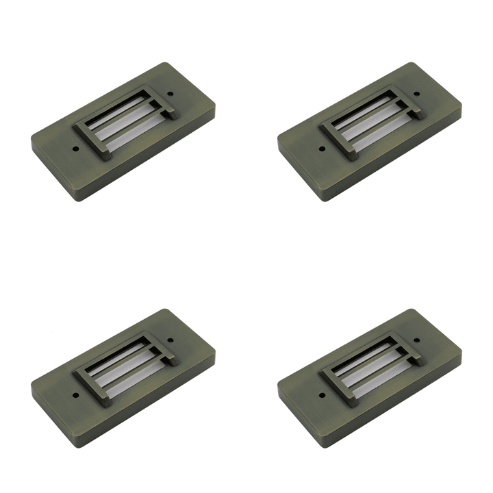 IDL01 4x/8x/12x Package Solid Brass Surface Mount 2700K Warm White Integrated LED Step Light Low Voltage Landscape Lighting