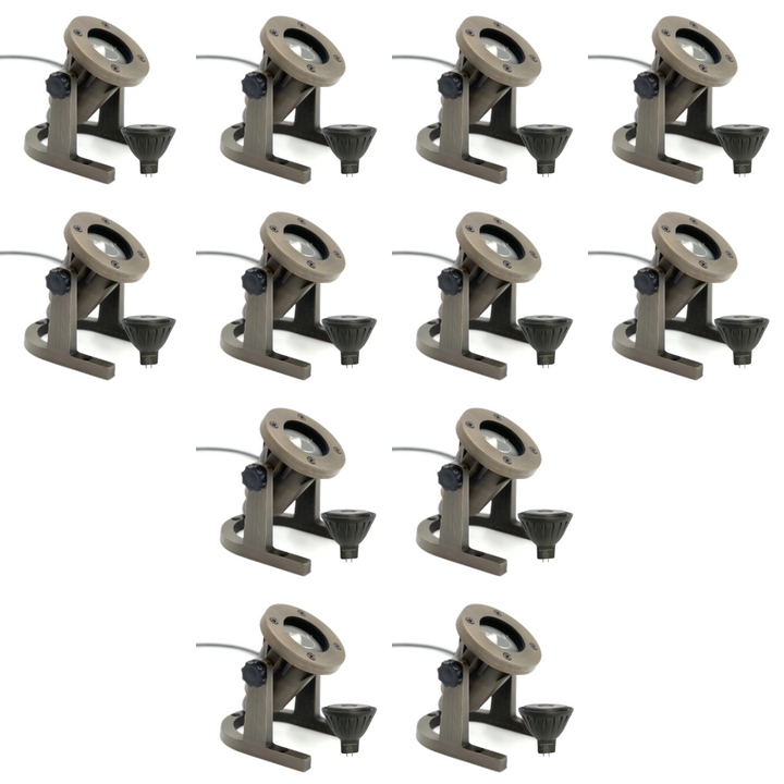 UWL01B Cast Brass Underwater Light 4x/8x/12x MR16 4W Dimmable 2700K Package 12V IP67 Low Voltage Outdoor Lighting