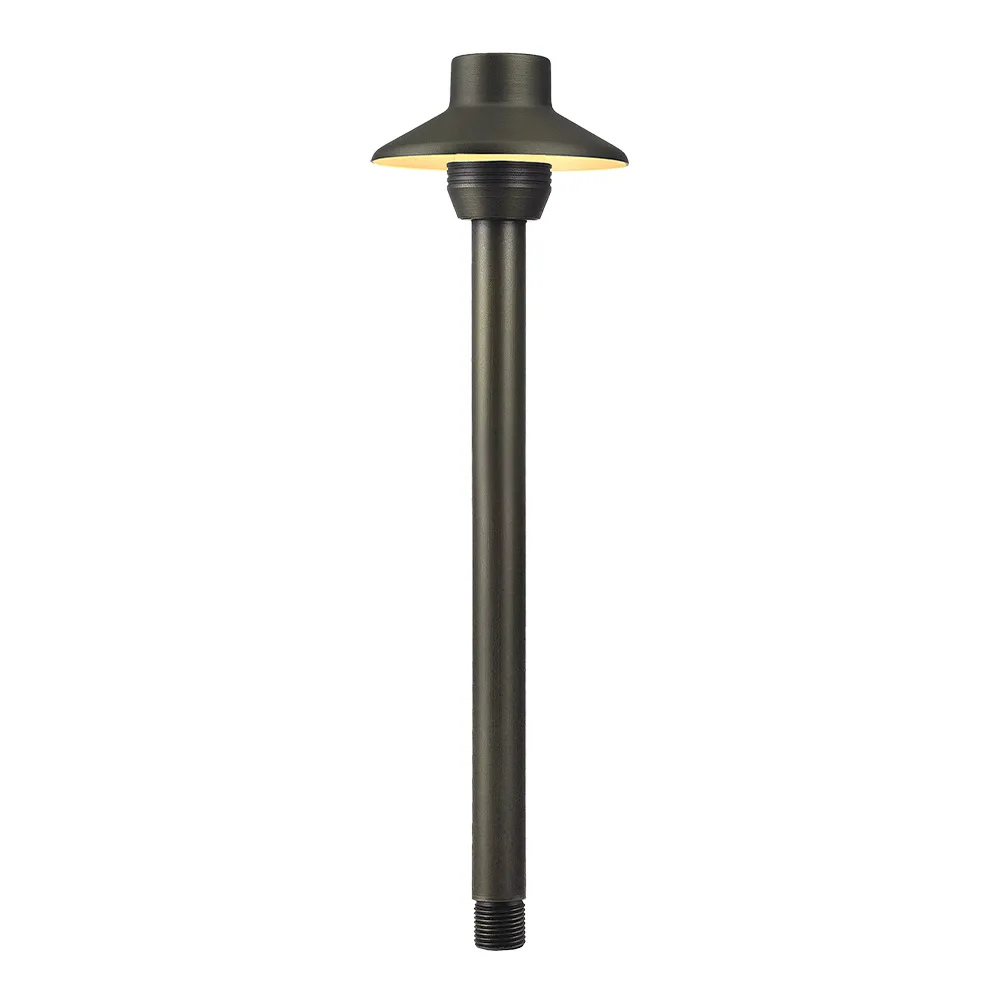Outdoor Landscape Lighting LED 12V Low Voltage PLB30 Frosted Cast Brass Path Light | Lamp Ready G4 Socket 12V Low Voltage Landscape Light