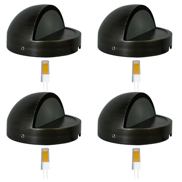 STB09 4x/8x/12x Package LED Round Deck Light Surface Mount Low Voltage Landscape Lighting 3W 3000K Bulb