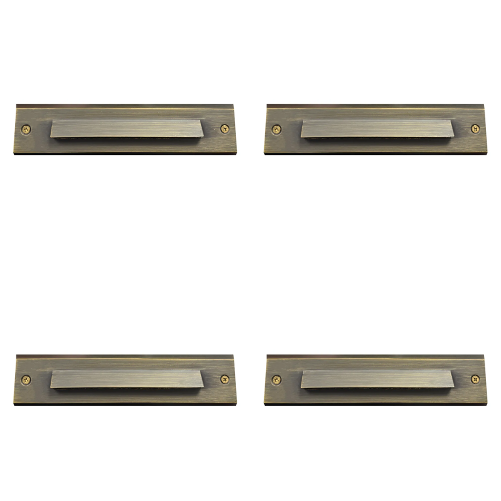 STB16 4x/8x/12x Package 2W LED Cast Brass 12V Low Voltage Surface Mounted Slim Horizontal Outdoor & Indoor Step Light