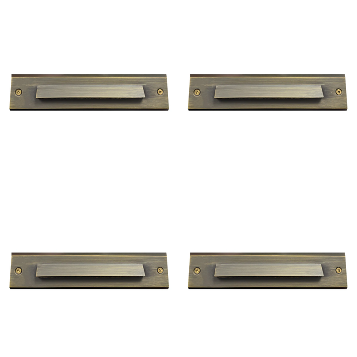 STB16 4x/8x/12x Package 2W LED Cast Brass 12V Low Voltage Surface Mounted Slim Horizontal Outdoor & Indoor Step Light