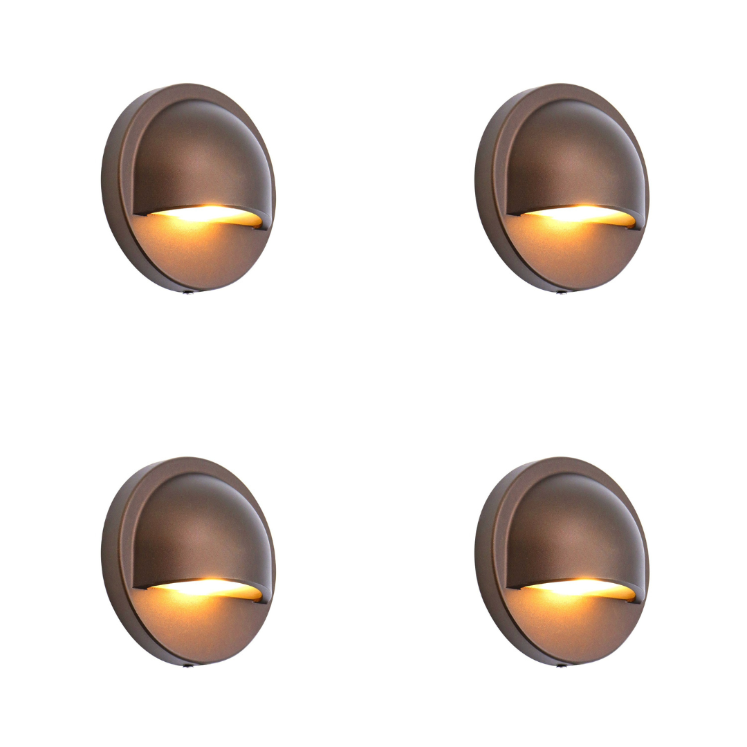 IDL02 4x/8x/12x Package Aluminum Round Surface Mount 2700K Warm White Integrated LED Deck Light Low Voltage Landscape Lighting