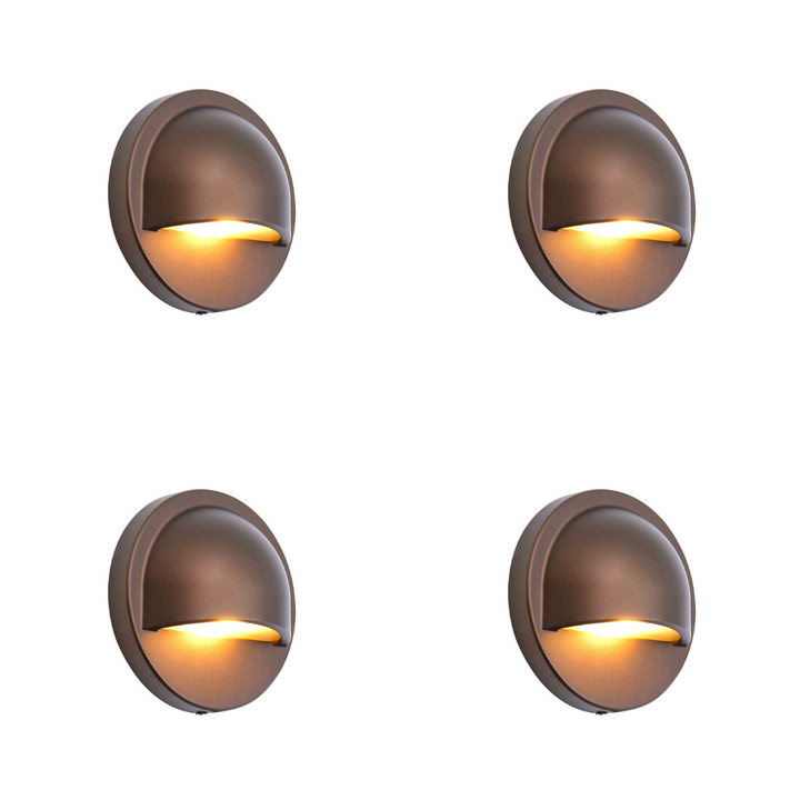 IDL02 4x/8x/12x Package Aluminum Round Surface Mount 2700K Warm White Integrated LED Deck Light Low Voltage Landscape Lighting