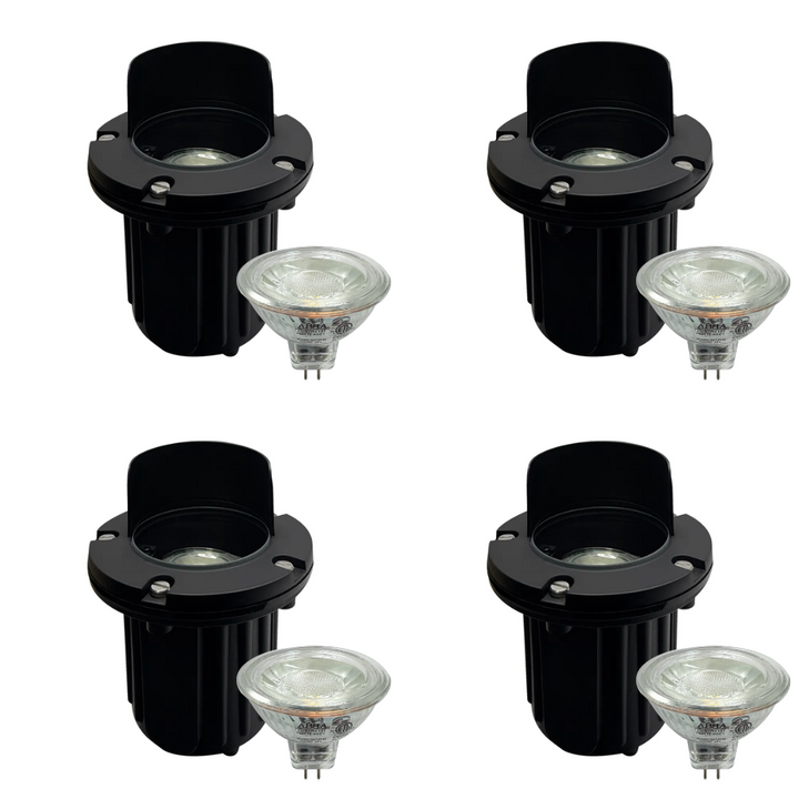 UNB03 4x/8x/12x Package Cast Brass Low Voltage Shielded LED In-ground Well Light IP65 Waterproof with 5W 3000K Bulb