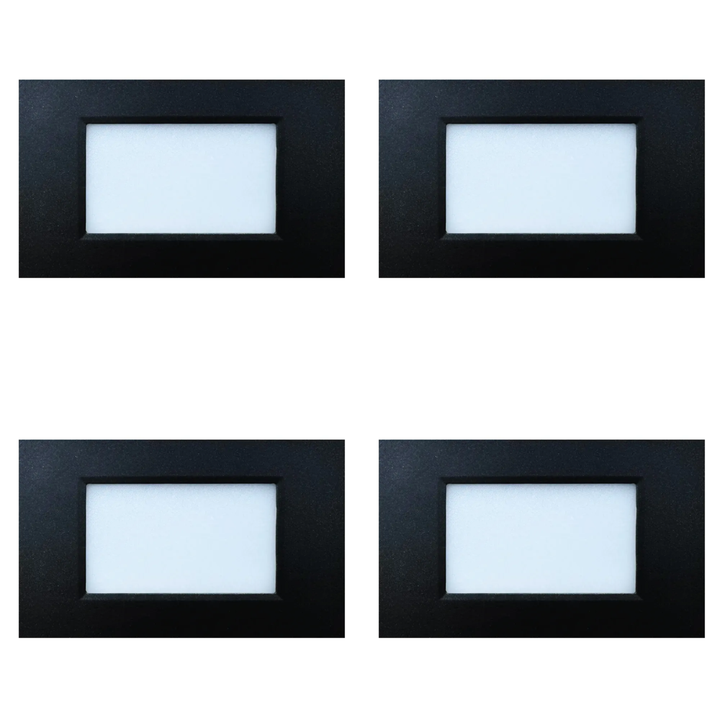 STA10 4x/8x/12x Package 3.5W 12V Low Voltage 3CCT Rectangular Waterproof Horizontal LED Aluminum Stair Step Light Fixture