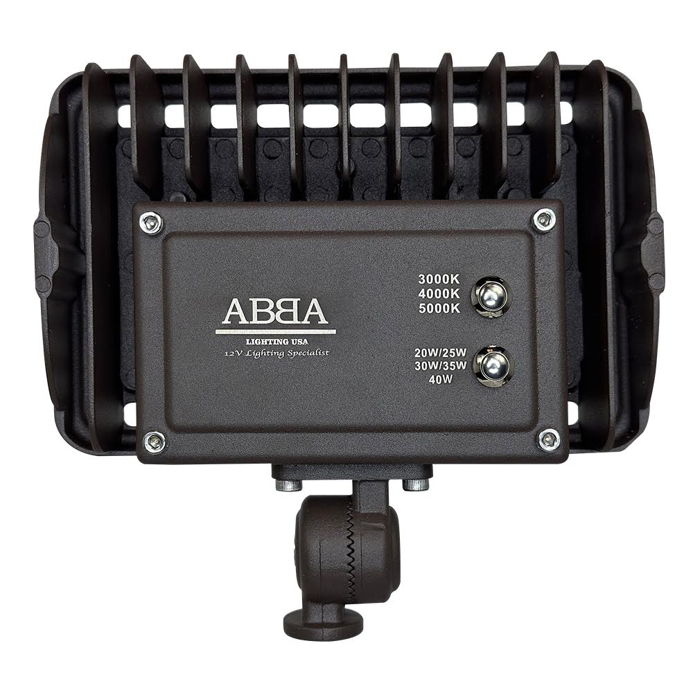 Proyector de aluminio fundido FLA40 | Luz de paisaje de bajo voltaje LED integrada de 40 W