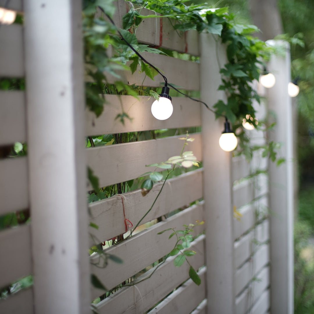 Outdoor Landscape Lighting LED 12V Low Voltage SL104 3800K Warm White LED Low Voltage Bistro Indoor String Lights 34 FT 12pcs 12V 0.5W G30 LED Bulbs
