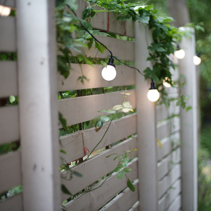 Outdoor Landscape Lighting LED 12V Low Voltage SL104 3800K Warm White LED Low Voltage Bistro Indoor String Lights 34 FT 12pcs 12V 0.5W G30 LED Bulbs