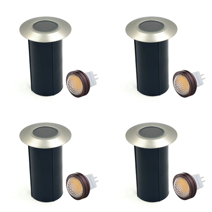 UNBP07 Mortirolo Brass / Stainless Steel In-Ground Well Light 4x/8x/12x MR8 2.5W Dimmable 2700K Package Low Voltage Outdoor Lighting