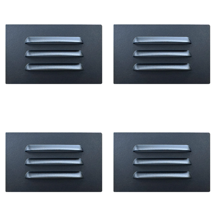 STA11 4x/8x/12x Package 3.5W 12V Low Voltage 3000K Warm White Integrated Rectangular Waterproof Horizontal LED Aluminum Step Light Wall Lighting Fixture