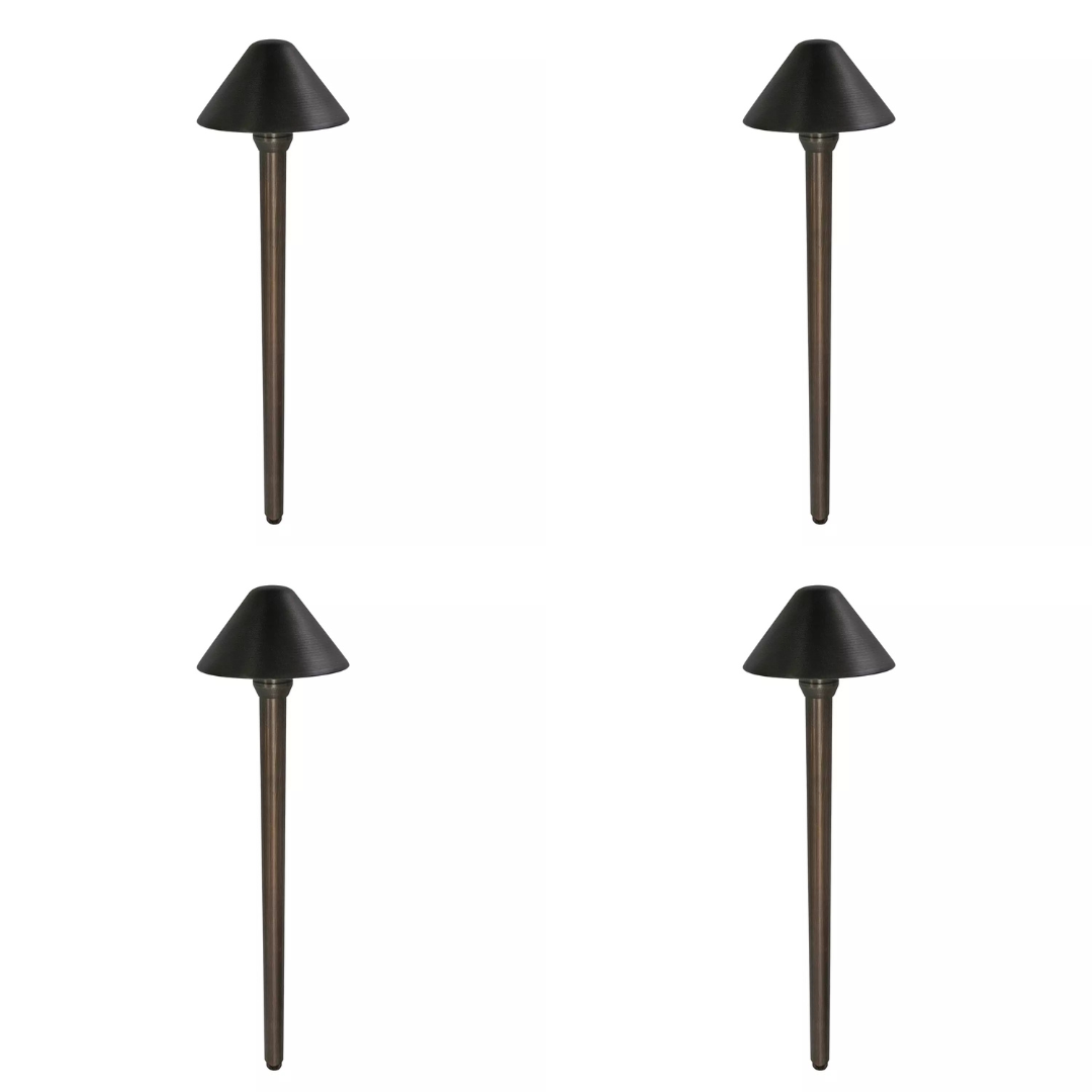 PL80B with G4 3W 2700K 4x/8x/12x Package Solid Brass Mushroom Hat Path