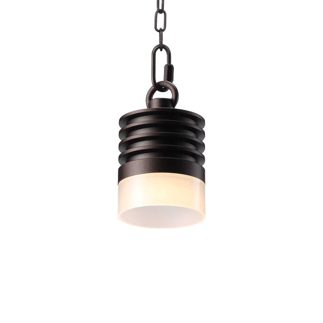 HLSL02 Calvo Low Voltage Oil-Rubbed Bronze Cylinder Pendant 4.5W 2700K Integrated LED Aluminum Light Hanging Patio Light