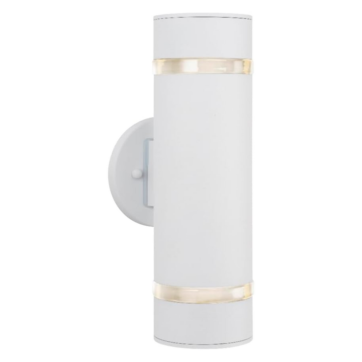 SCSH01 120V Line Voltage LED Stainless Steel Cylinder Up Down Light 2 Directional Sconce Lighting Medium Base Sockets