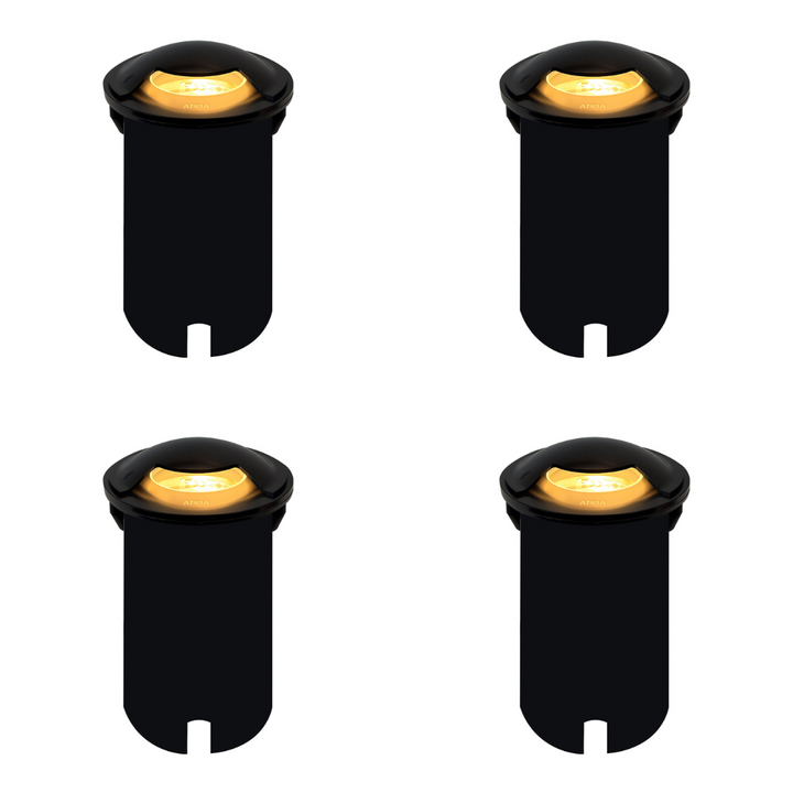 UNS03 4x/8x/12x Package Stainless Steel Mono Directional One Slit In-Ground Low Voltage LED In Ground Landscape Lighting with 5W 3000K Bulb