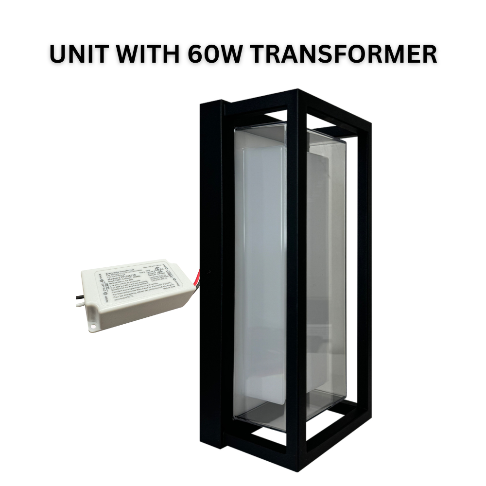 Outdoor Landscape Lighting LED 12V Low Voltage SCA01-14 Integrated LED 22W RGBCW Wi-Fi and Bluetooth Control 14″x6.2″x4.9″ 12V Low Voltage Aluminum Wall Sconce Lighting IP65 Waterproof With 60W DC12V Transformer (+25)